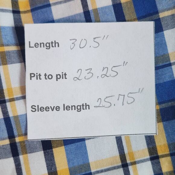 J. Crew Yellow and Blue Plaid Button Down Shirt Size Large Preppy Plaid Shirt - Picture 8 of 8